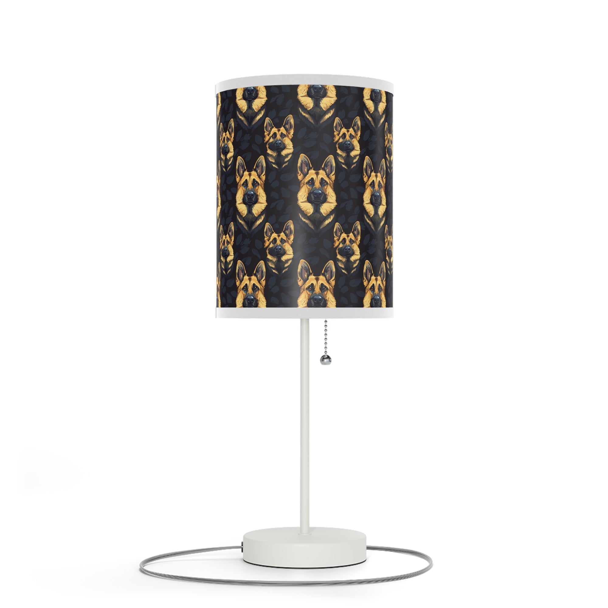 Majestic Hound Couture: German Shepherd LuxeBlend Lamp on a Stand