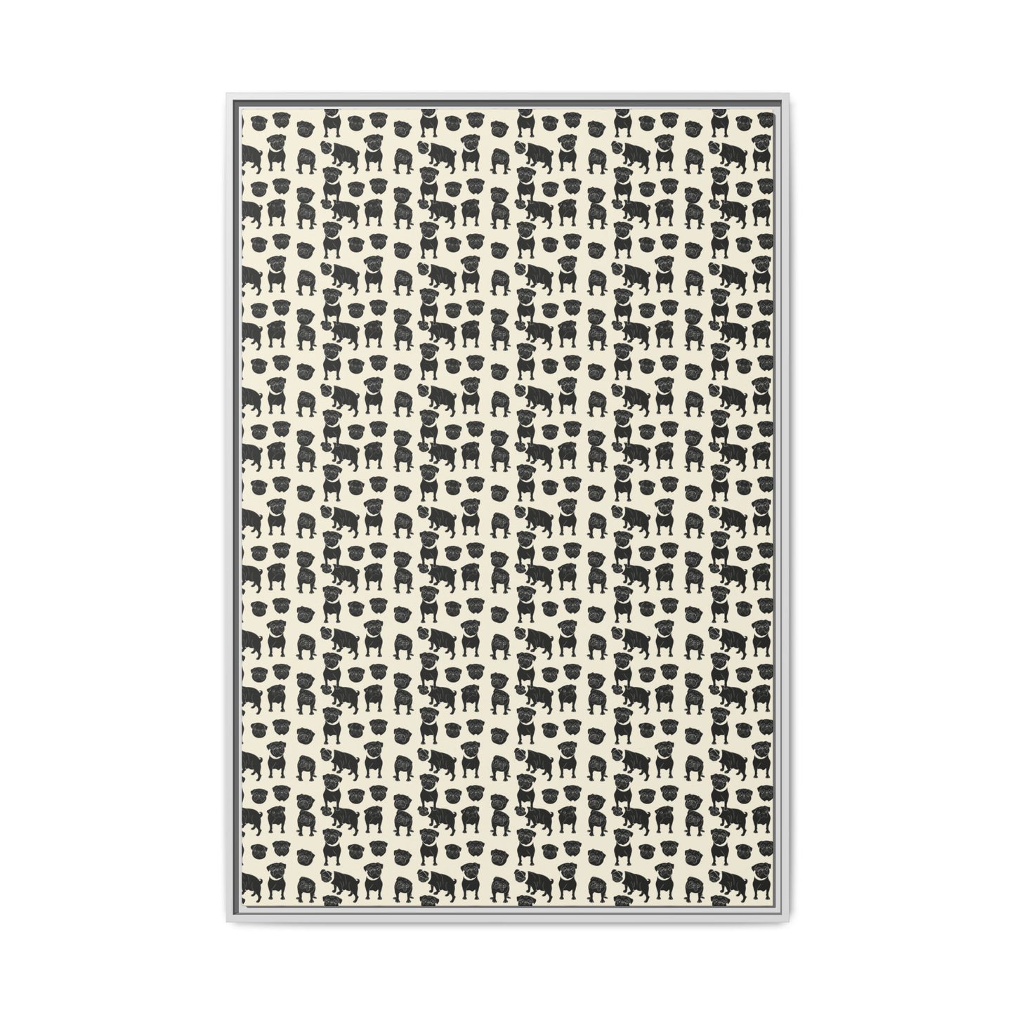 Puggie Pout Perfection Matte Canvas, Framed