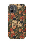 Blooming Pug Paradise Slim Phone Cases