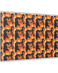 Rottweiler Chic Pawsitivity Matte Canvas, Framed