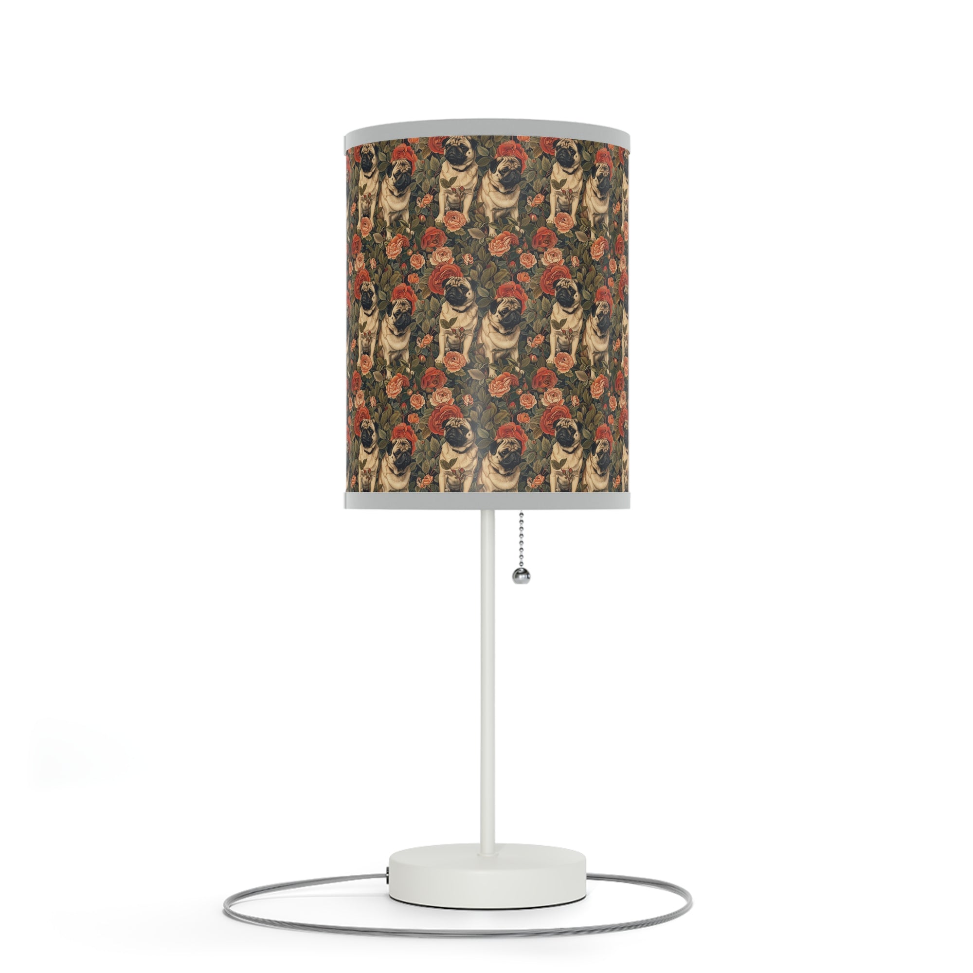 Blooming Pug Paradise Lamp on a Stand