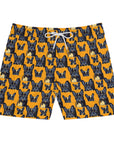 Frenchie Pawsitively Pawsome Peek-a-Boo Perfection Men's Mid-Length Swim Shorts