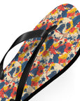 Bloom Pup Frenchietastic Splatter Flip Flops