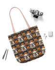 Bloomingly Bulldogistic Bouquet Canvas Tote Bag