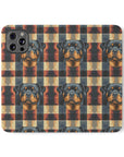 Pawsome Rottweiler Royalty Plaid Flip Cases