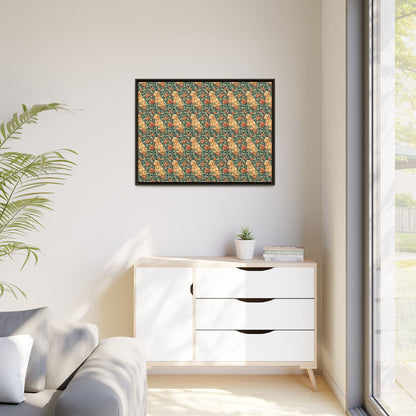 Blooming Goldie Glam Matte Canvas, Framed