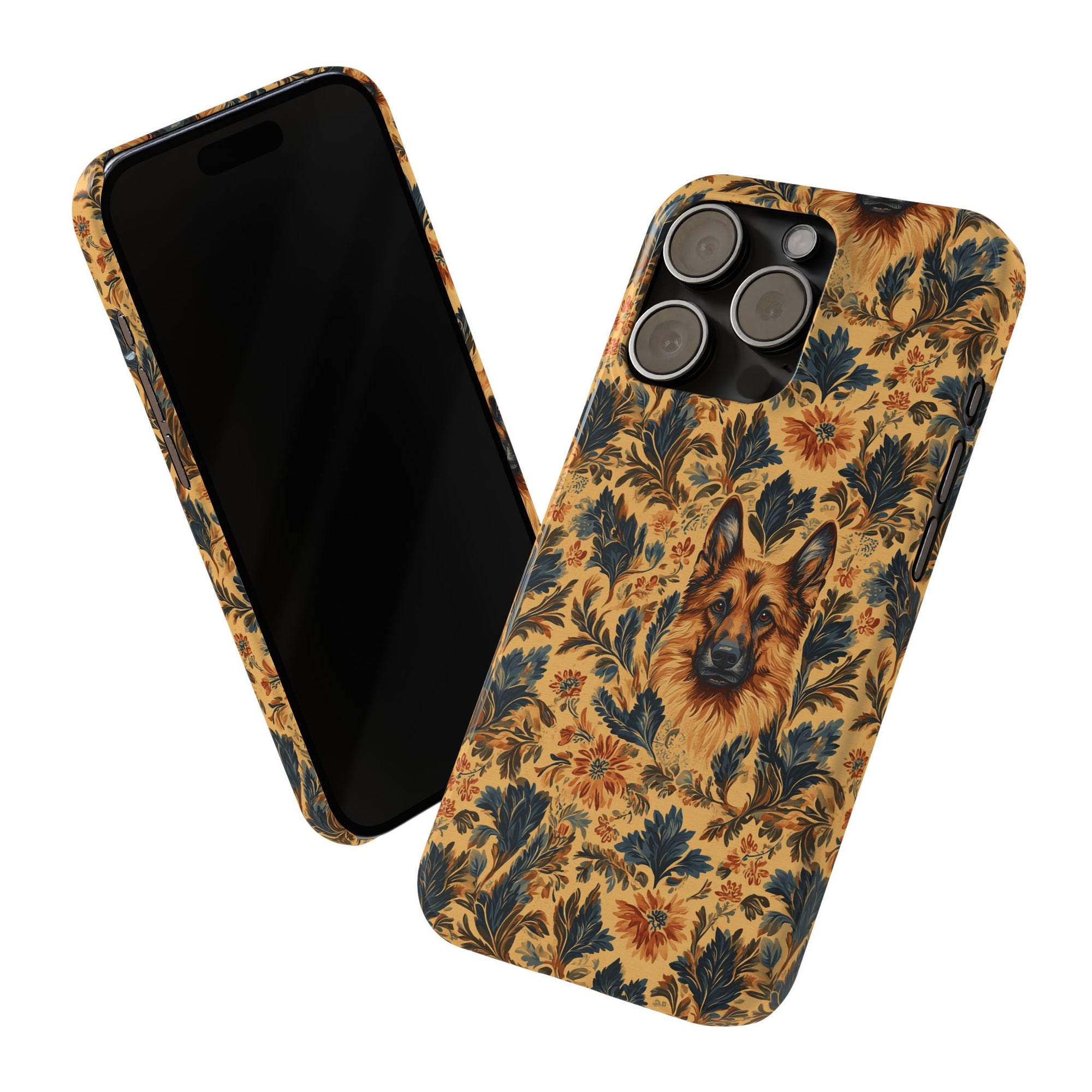 Autumnal German Shepherd Glamour Slim Phone Cases