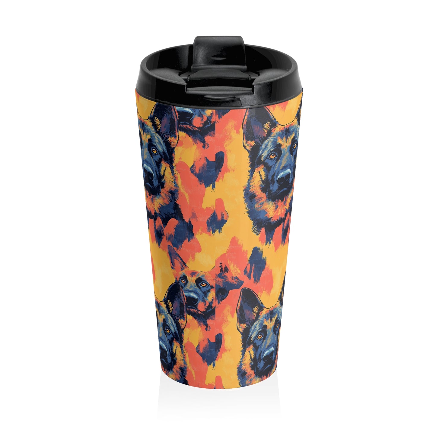 Impressionistic German Shepherds Stainless Steel Travel Mug