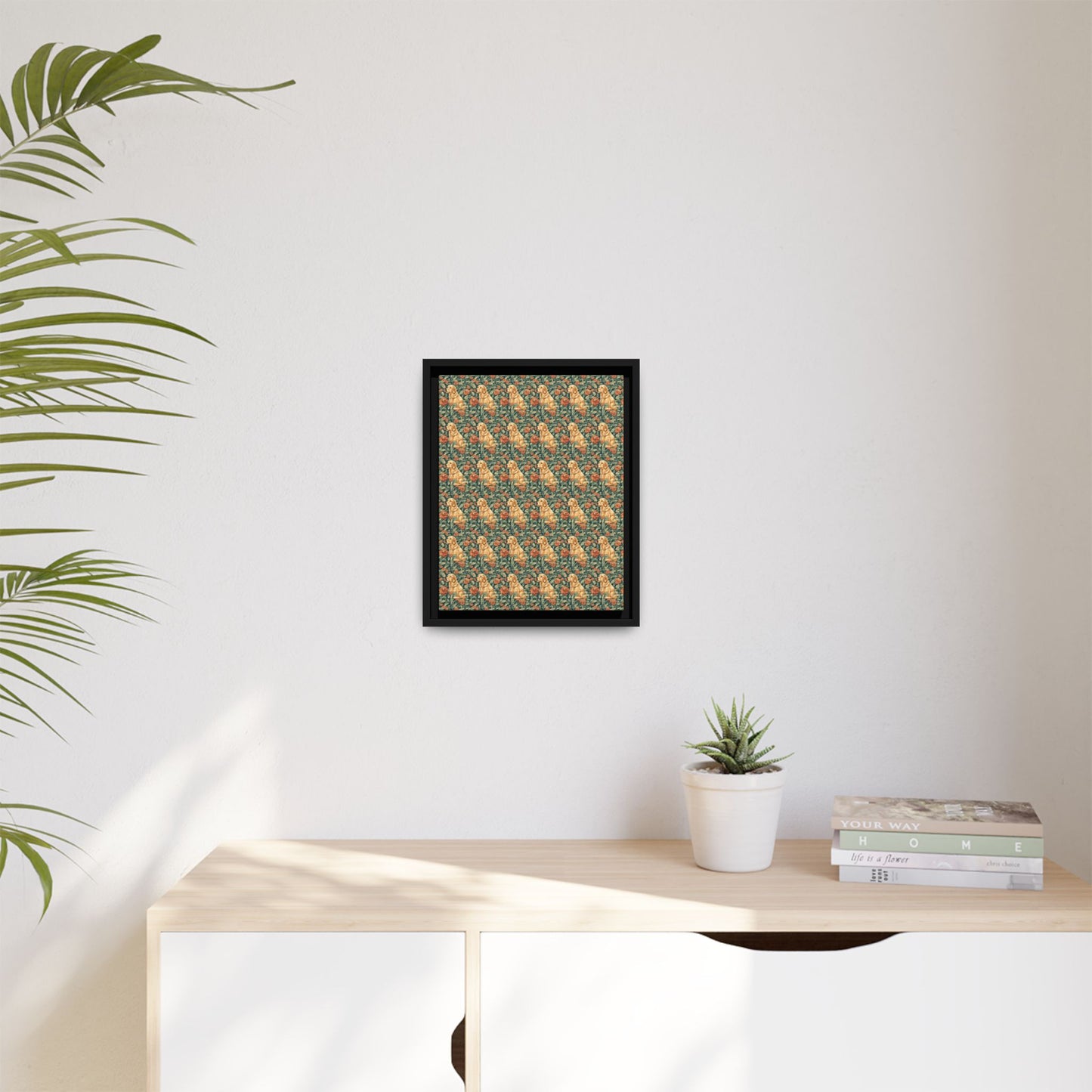 Blooming Goldie Glam Matte Canvas, Framed