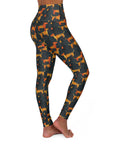 Dapper Dachshund Noir Glow High Waisted Yoga Leggings