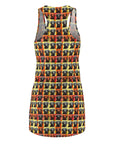 Whimsical Warhol Labrador Women's Racerback Dress