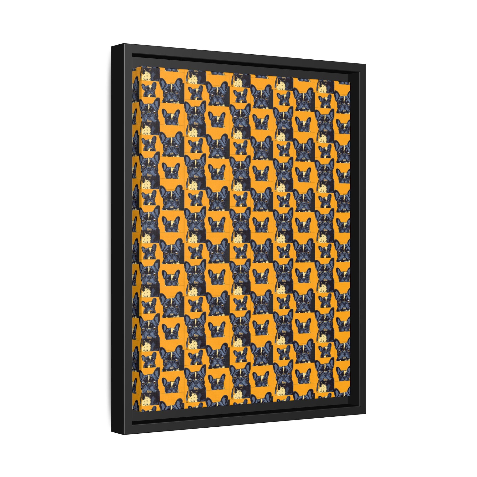 Frenchie Pawsitively Pawsome Peek-a-Boo Perfection Matte Canvas, Framed