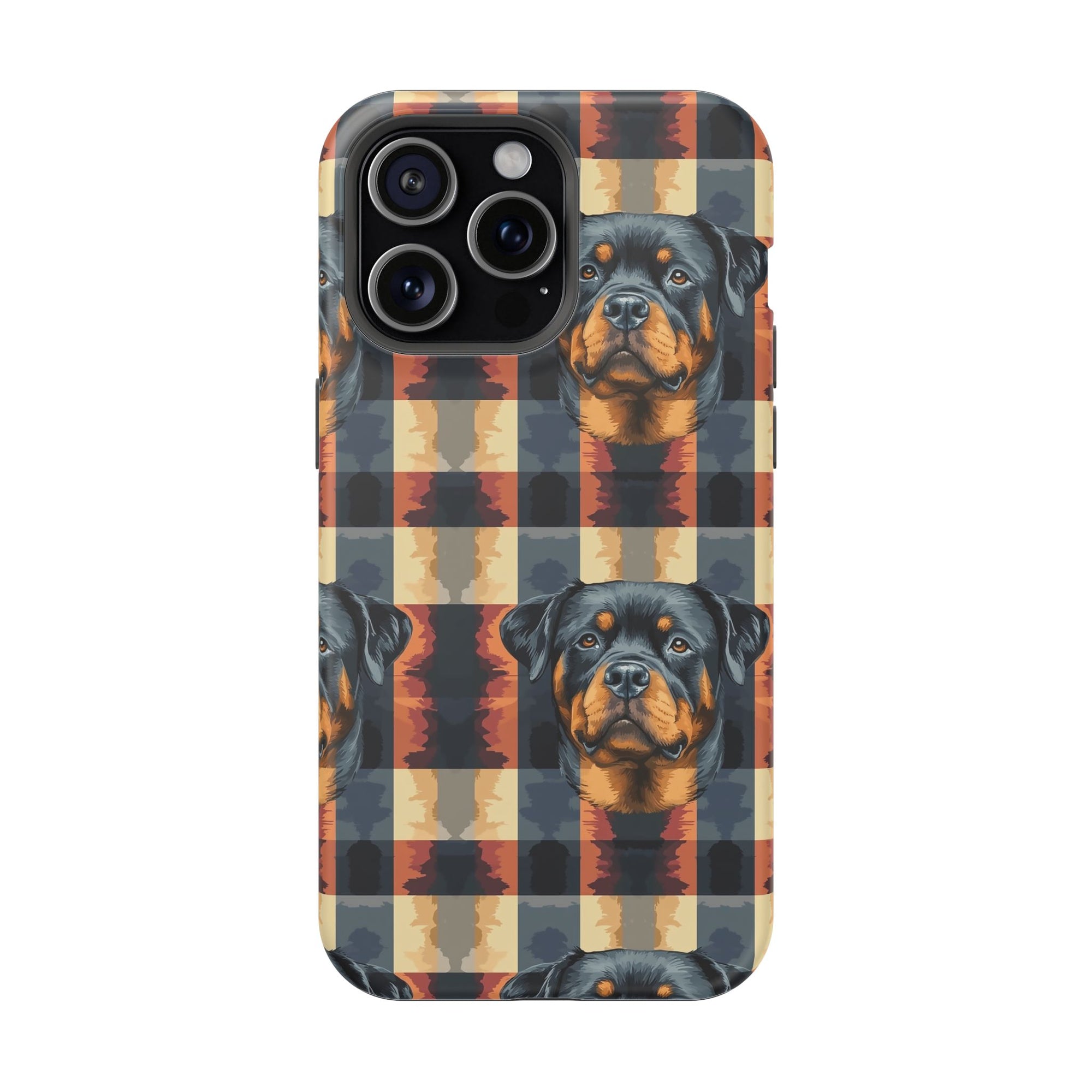 Pawsome Rottweiler Royalty Plaid Magnetic Tough Cases