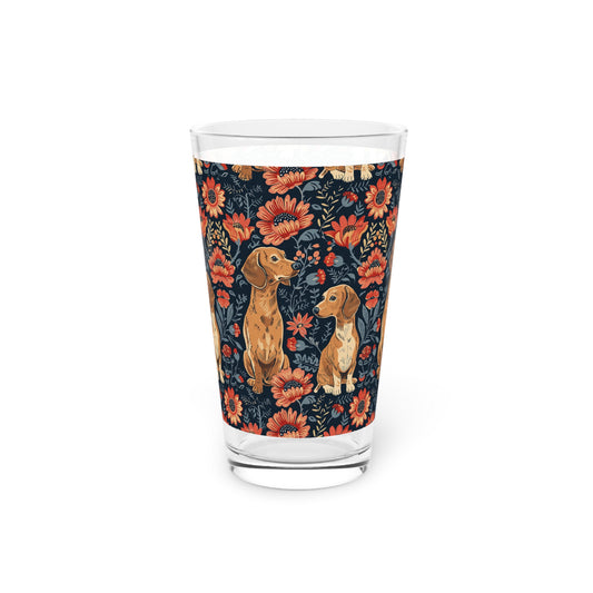 Floral Pawsome Dachsund Delight Pint Glass