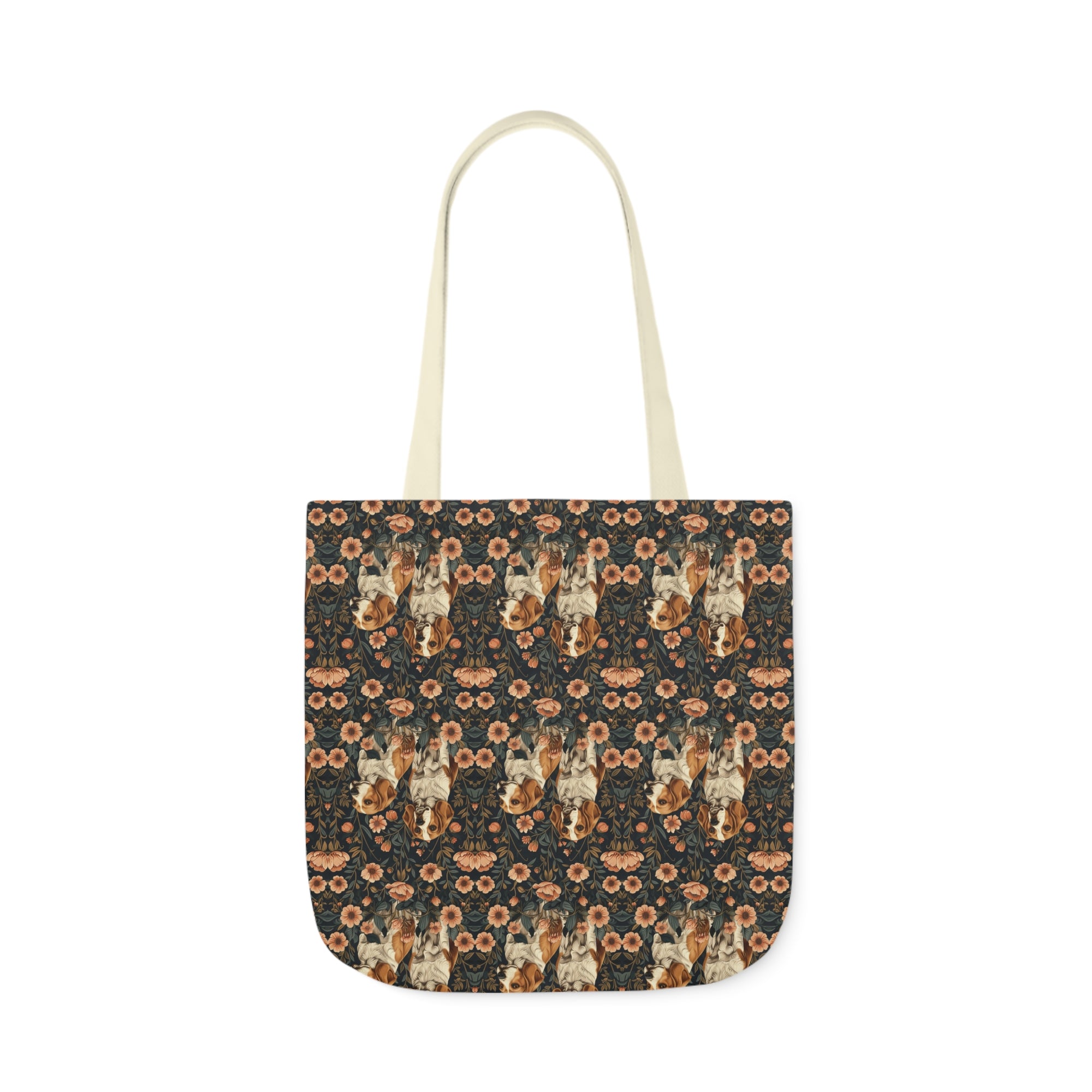 Beagle Blossom Bonanza Canvas Tote Bag