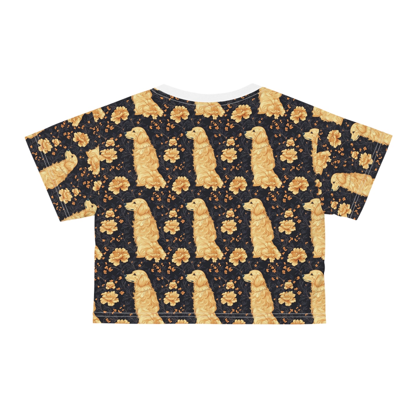 Golden Paws Floral Frenchie Crop Tee