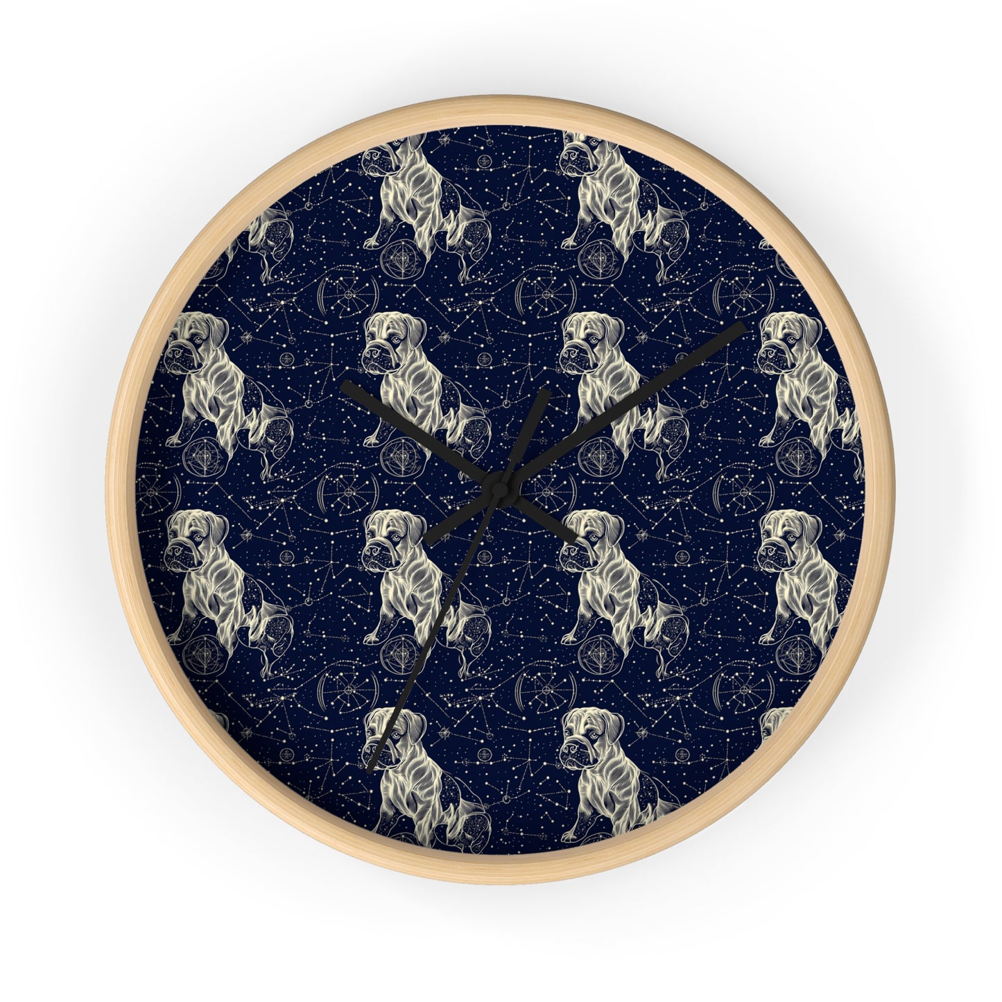 Celestial Boxer Bliss Wall Clock