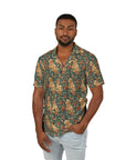 Blooming Goldie Glam Men's Hawaiian Camp Shirt