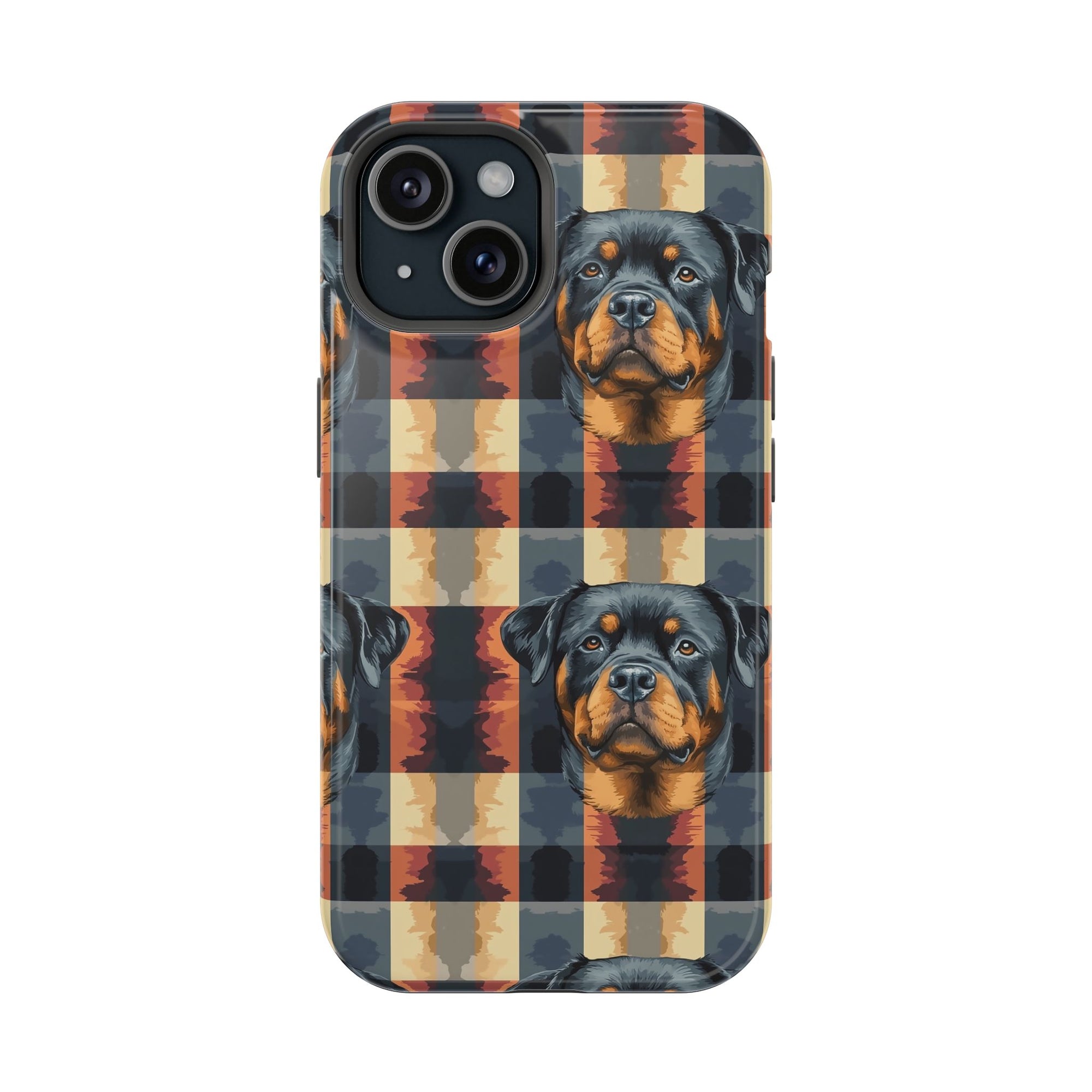 Pawsome Rottweiler Royalty Plaid Magnetic Tough Cases