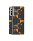 Dapper Dachshund Noir Glow Flip Cases