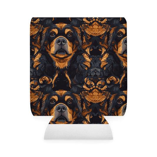 Modern Rottweiler Royalty Can Cooler Sleeve