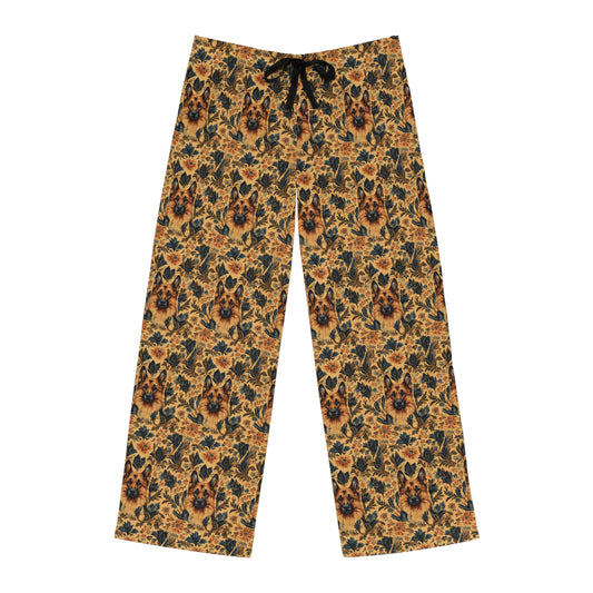 Autumnal German Shepherd Glamour Men's Pajama Pants