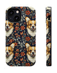 Floofy Corgi Blossom Blast Magnetic Tough Cases