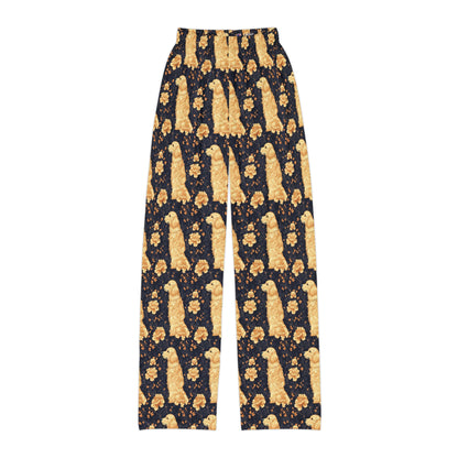 Golden Paws Floral Frenchie Kids Pajama Pants