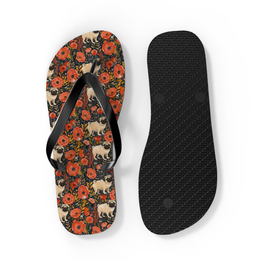 Pug Paradise Playpen Flip Flops