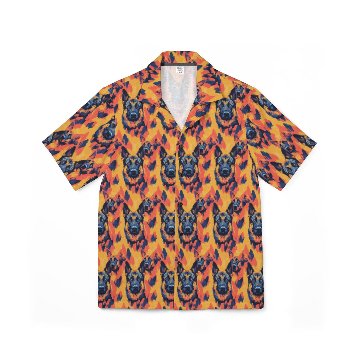 Impressionistic German Shepherds Men's Hawaiian Camp Shirt