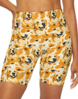 Golden Glitz 'n Glamour Woofwear High Waisted Yoga Shorts