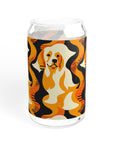 Golden Woof Abstract Glamour Sipper Glass