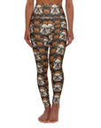 Bloomingly Bulldogistic Bouquet High Waisted Yoga Leggings