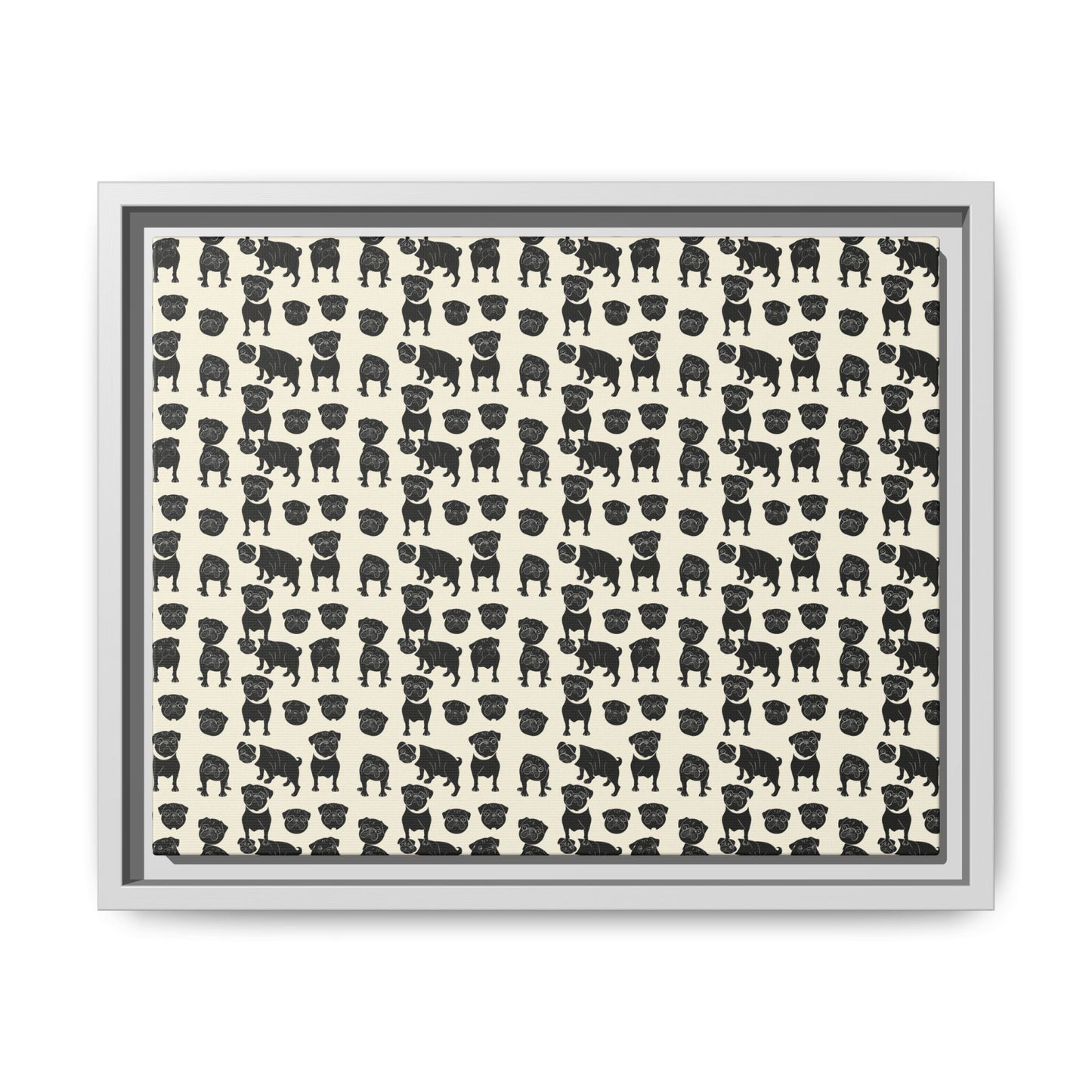 Puggie Pout Perfection Matte Canvas, Framed