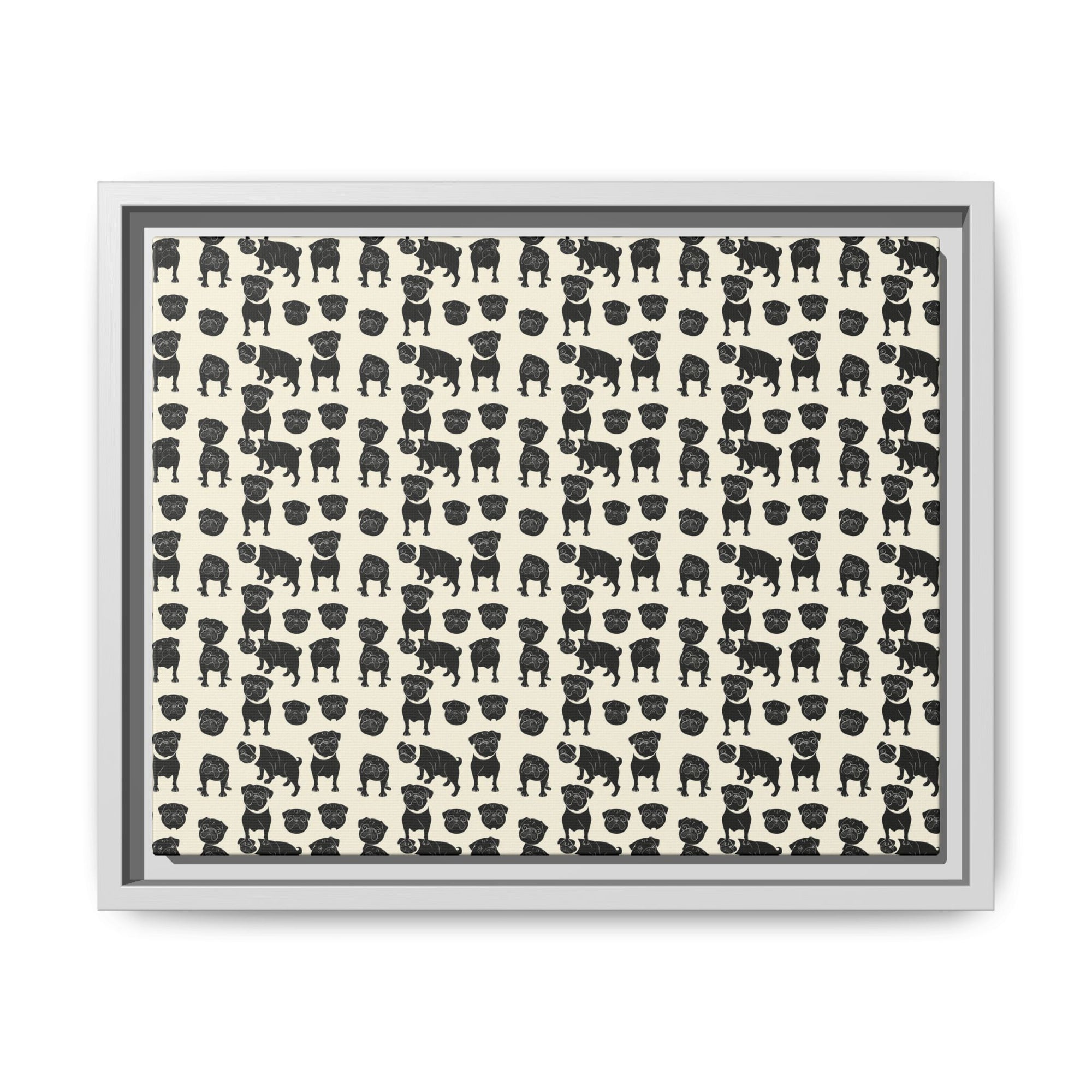 Puggie Pout Perfection Matte Canvas, Framed