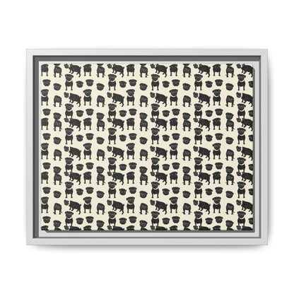 Puggie Pout Perfection Matte Canvas, Framed