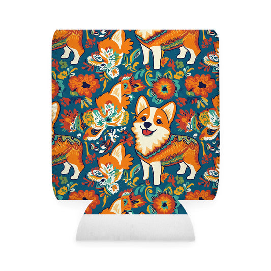 Corgi Carnival Couture Can Cooler Sleeve