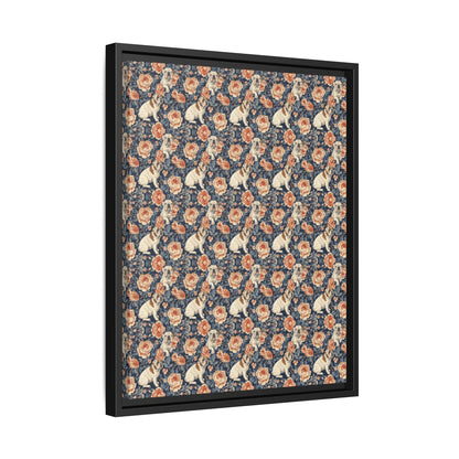 Blooming Bulldog Beauty Matte Canvas, Framed