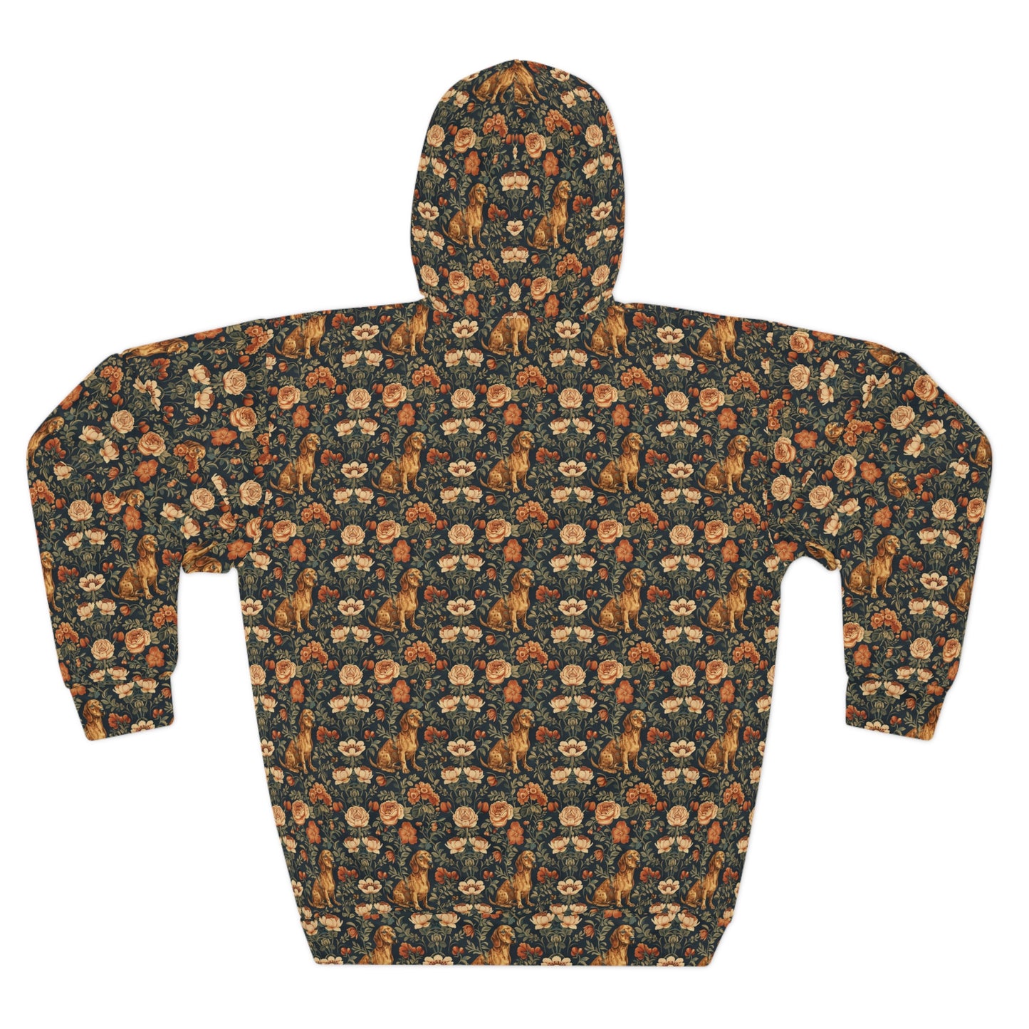 Dazzling Dachsund Blossoms & Foliage Unisex Pullover Hoodie