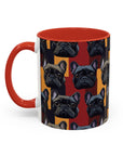 Chic Canine Checkmate - Frenchie Edition Accent Coffee Mug