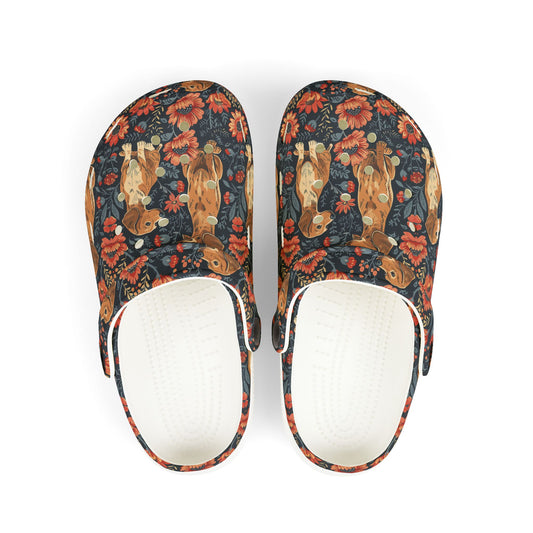 Floral Pawsome Dachsund Delight Kid's Foam Clogs