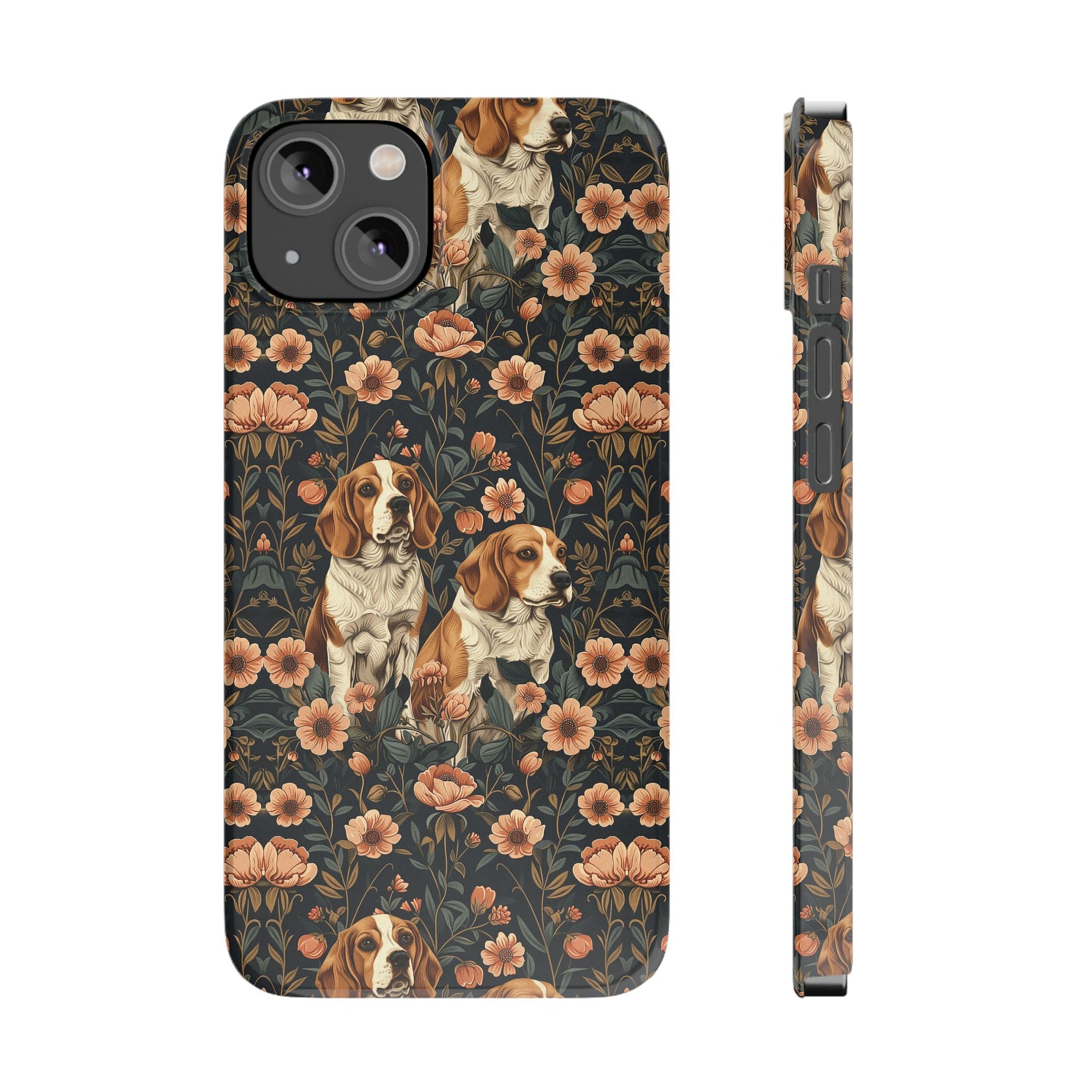 Beagle Blossom Bonanza Slim Phone Cases