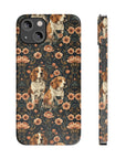 Beagle Blossom Bonanza Slim Phone Cases