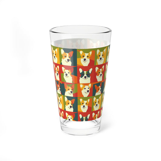 Corgi Chic Popart Pup Mixing Glass, 16oz