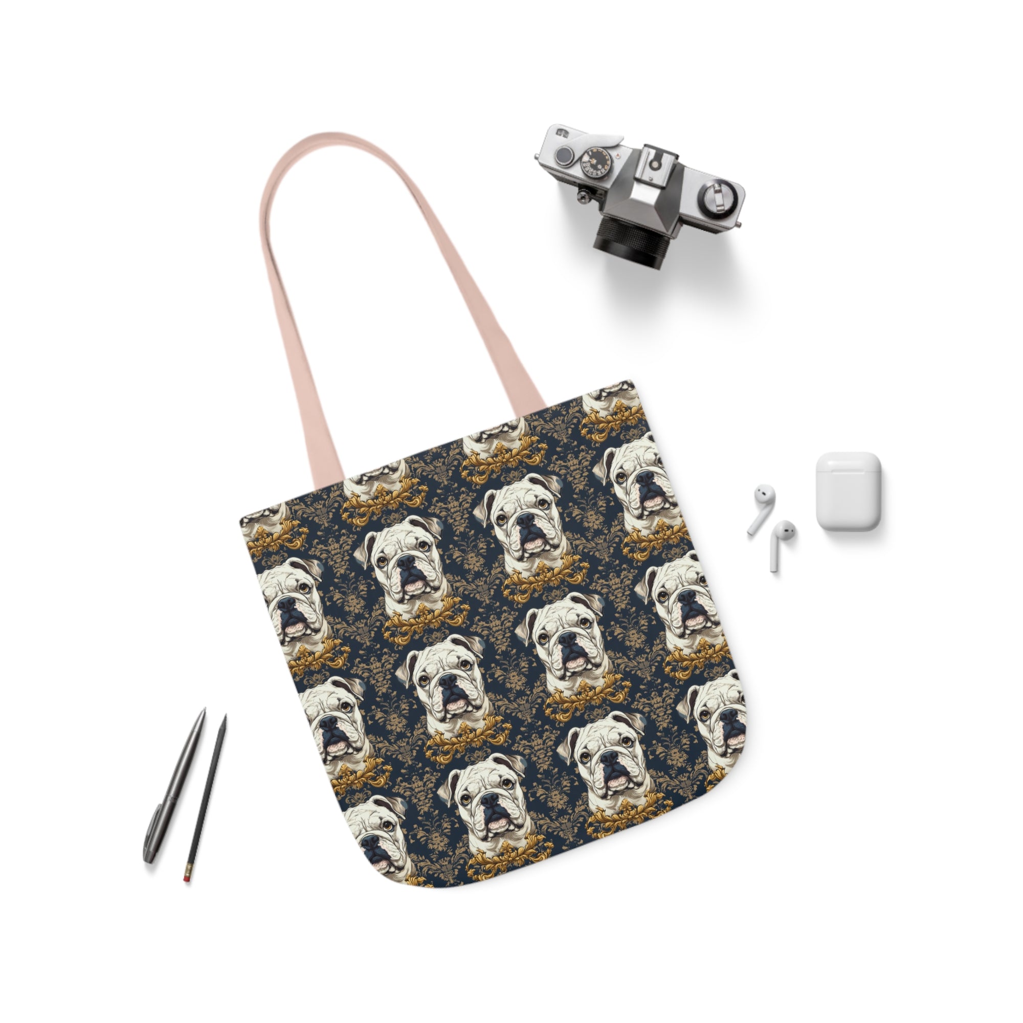 Wildwood Wanderlust Bulldog Canvas Tote Bag