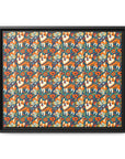 Corgi Carnival Couture Matte Canvas, Framed