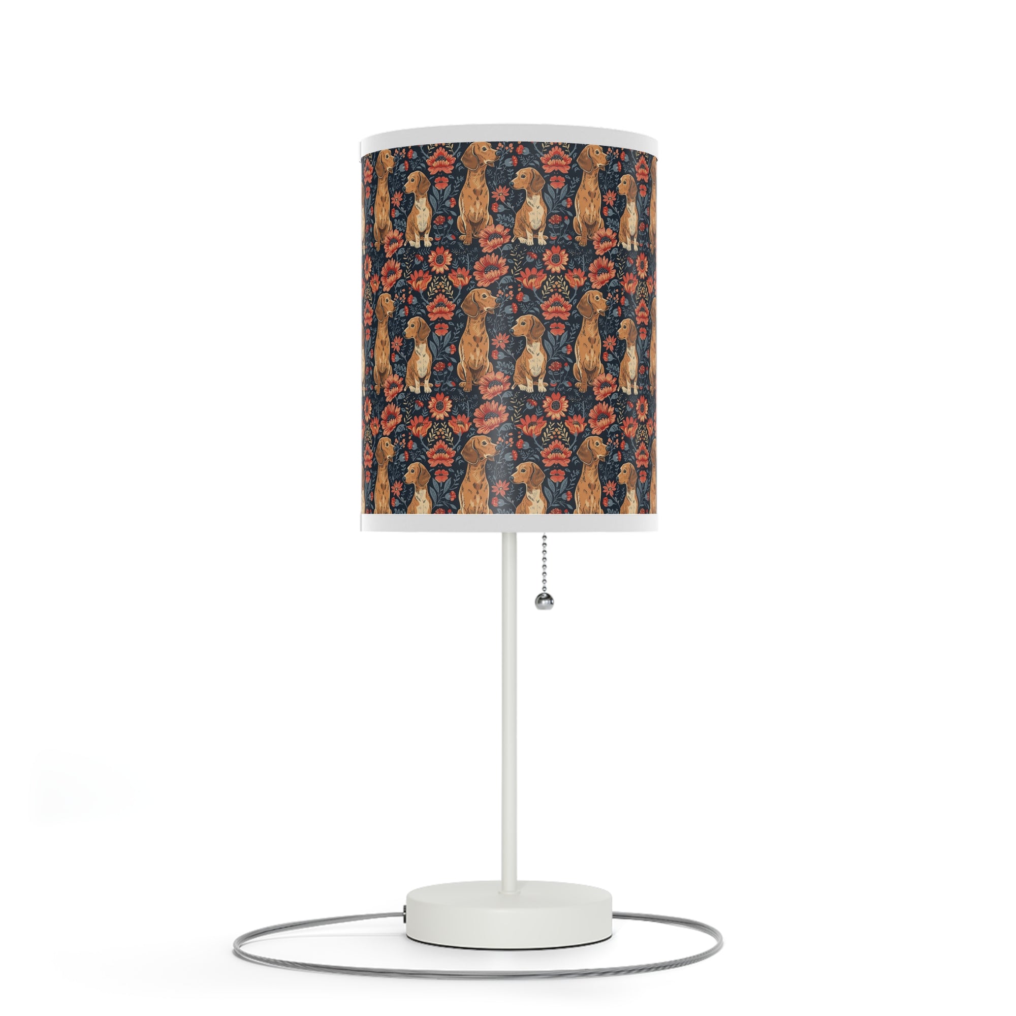 Floral Pawsome Dachsund Delight Lamp on a Stand