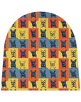 Frenchie Pop Art Pawfection Grid Baby Beanie