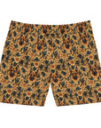 Autumnal German Shepherd Glamour Men's Mid-Length Swim Shorts