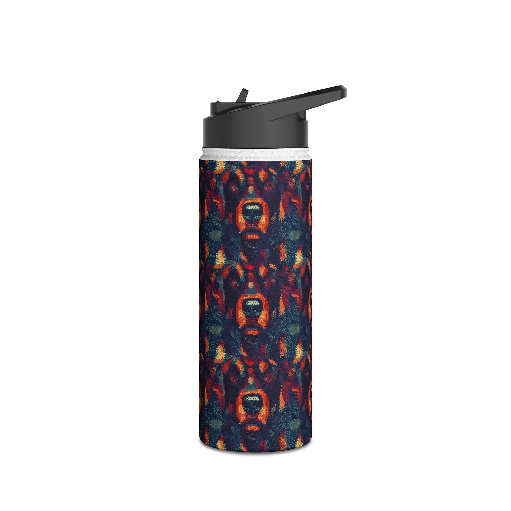 Rustic Rottie Charm Stainless Steel Water Bottle